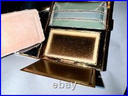 VINTAGE PURSE Compact Wristlet Cigarette LIPSTICK POWDER CASE BEV HILLS ESTATE