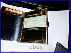 VINTAGE PURSE Compact Wristlet Cigarette LIPSTICK POWDER CASE BEV HILLS ESTATE