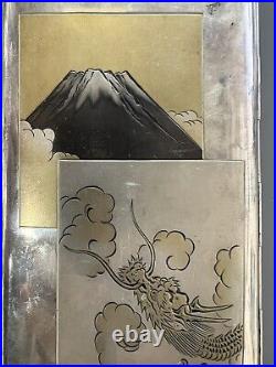 VINTAGE WWII ERA JAPANESE Geisha SILVER'950' MONOGRAMMED CIGARETTE CASE Lighter