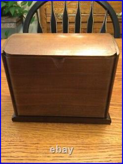 VTG Art Deco Wooden Cigarette Holder Music Box