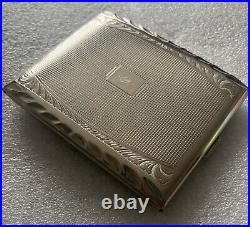 VTG Leipzig Brass German Made Liberated Cigarette Case, Engraved With R