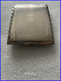 VTG Leipzig Brass German Made Liberated Cigarette Case, Engraved With R