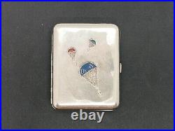 VTG SOVIET CIGARETTE CASE airborne troops paratroopers parachutists HEAVY METAL