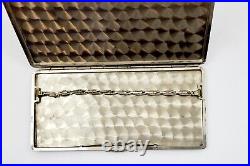 Vintage 100 Dollar Silver Plate Cigarette Metal Case 1928 Bill Replica