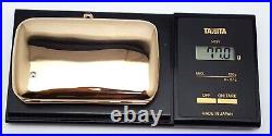 Vintage 14K Yellow Gold Diamond Sapphire Cigarette Holder Make Up Eye Liner Case