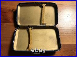 Vintage 1930s Art Deco Ladies Mini Cigarette Case 90 x 50mm Blue France