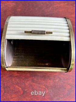 Vintage 1930s Park Sherman Art Deco Roll Top Bakelite and Brass Cigarette Case