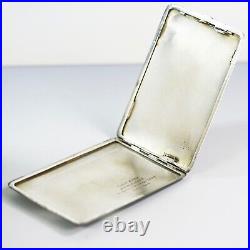 Vintage 1940 Silver Plate Enamelled Black Cigarette or Joint Case