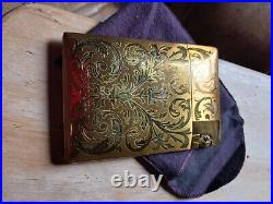 Vintage 1940s Elgin American Lite-o-Matic lighter cigarette case combo withcase