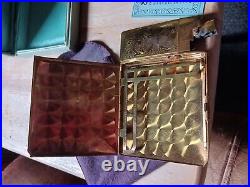 Vintage 1940s Elgin American Lite-o-Matic lighter cigarette case combo withcase