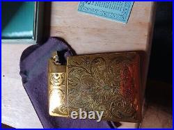 Vintage 1940s Elgin American Lite-o-Matic lighter cigarette case combo withcase