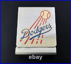 Vintage 1950 Brooklyn Dodgers Baseball Team Home Schedule Metal Cigarette Case