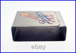 Vintage 1950 Brooklyn Dodgers Baseball Team Home Schedule Metal Cigarette Case