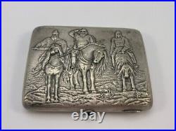 Vintage 1960s USSR Cigarette Case Box Soviet Metal Collectibles Rare Old