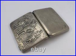 Vintage 1960s USSR Cigarette Case Box Soviet Metal Collectibles Rare Old