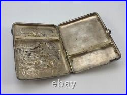 Vintage 1960s USSR Cigarette Case Box Soviet Metal Collectibles Rare Old