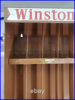 Vintage 1970s Metal Cigarette Display Case Tobacco Winston Salem with all slat's