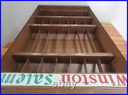 Vintage 1970s Metal Cigarette Display Case Tobacco Winston Salem with all slat's