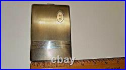 Vintage 835/1000 Silver Cigarette Case Mono A. T. Hallmarked Signed