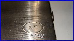 Vintage 835/1000 Silver Cigarette Case Mono A. T. Hallmarked Signed