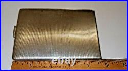 Vintage 835/1000 Silver Cigarette Case Mono A. T. Hallmarked Signed