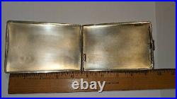 Vintage 835/1000 Silver Cigarette Case Mono A. T. Hallmarked Signed