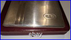 Vintage 835/1000 Silver Cigarette Case Mono A. T. Hallmarked Signed