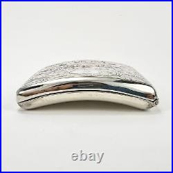 Vintage 925 Sterling Silver Pocket Cigarette Card Case Holder Engraved