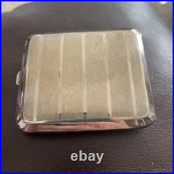 Vintage Alpaca Silver Monogrammed Cigarette Box Case