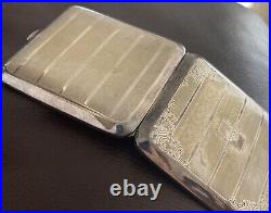 Vintage Alpaca Silver Monogrammed Cigarette Box Case