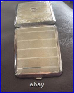 Vintage Alpaca Silver Monogrammed Cigarette Box Case