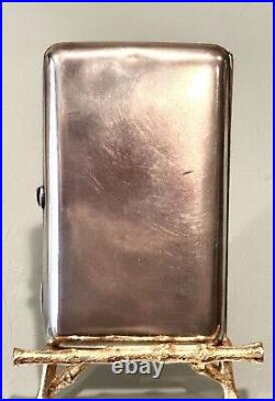 Vintage Antique 1908-17 Russian Etched Silver 84 Gold Wash Cigarette Case Old