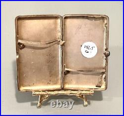 Vintage Antique 1908-17 Russian Etched Silver 84 Gold Wash Cigarette Case Old