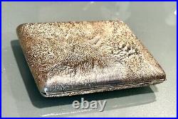 Vintage Antique 1908-17 Russian Silver 84 Gold Wash Samorodok Cigarette Case Old