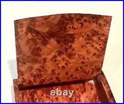 Vintage Antique 19C Russian Carved Wood Karelian Birch Cigarette Holder Case