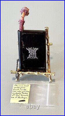 Vintage Antique 19C Sterling Silver Black Karelian Birch Cigarette Case Box Old