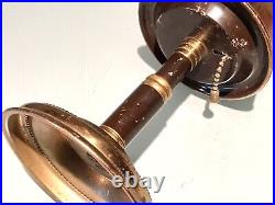 Vintage Antique Brass Copper Lamp Cigarette Holder Safe Trinket Jewelry Box Old