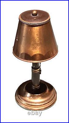 Vintage Antique Brass Copper Lamp Cigarette Holder Safe Trinket Jewelry Box Old