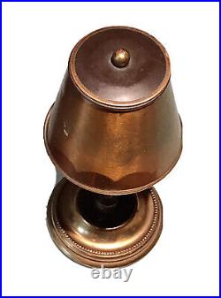 Vintage Antique Brass Copper Lamp Cigarette Holder Safe Trinket Jewelry Box Old