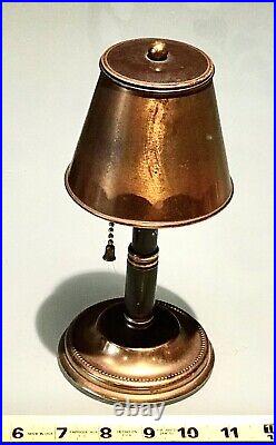 Vintage Antique Brass Copper Lamp Cigarette Holder Safe Trinket Jewelry Box Old