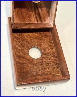 Vintage Antique Carved Wood Karelian Birch Gold Coin Cigarette Trinket Case Box