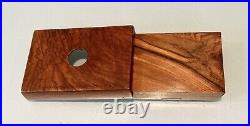 Vintage Antique Carved Wood Karelian Birch Gold Coin Cigarette Trinket Case Box