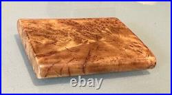 Vintage Antique England Wood Karelian Birch 9K Gold Cigarette Trinket Case Box