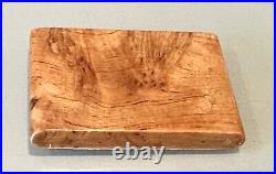 Vintage Antique France Art Deco Carved Wood Karelian Birch Cigarette Holder Case