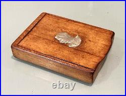 Vintage Antique Russian Soviet Stalin Image Prison Jail Wood Cigarette Case