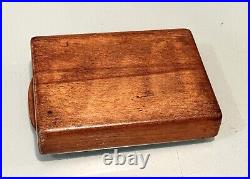 Vintage Antique Russian Soviet Stalin Image Prison Jail Wood Cigarette Case