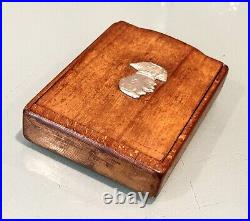 Vintage Antique Russian Soviet Stalin Image Prison Jail Wood Cigarette Case