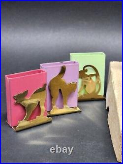 Vintage Art Deco Animal Matchbox/Cigarette Holder Lot Of 8 In Original Box