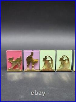 Vintage Art Deco Animal Matchbox/Cigarette Holder Lot Of 8 In Original Box