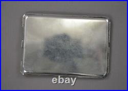 Vintage Art Deco Canadian Sterling Silver Cigarette Case Engine Turned